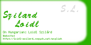 szilard loidl business card