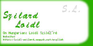 szilard loidl business card